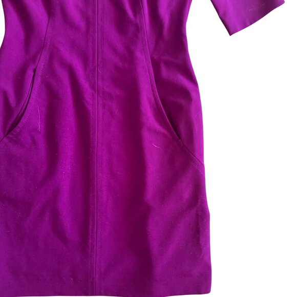 TAHARI Purple Fuchsia Short Sleeve Dress Size 0P - Picture 3 of 8